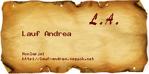 Lauf Andrea névjegykártya