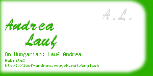 andrea lauf business card